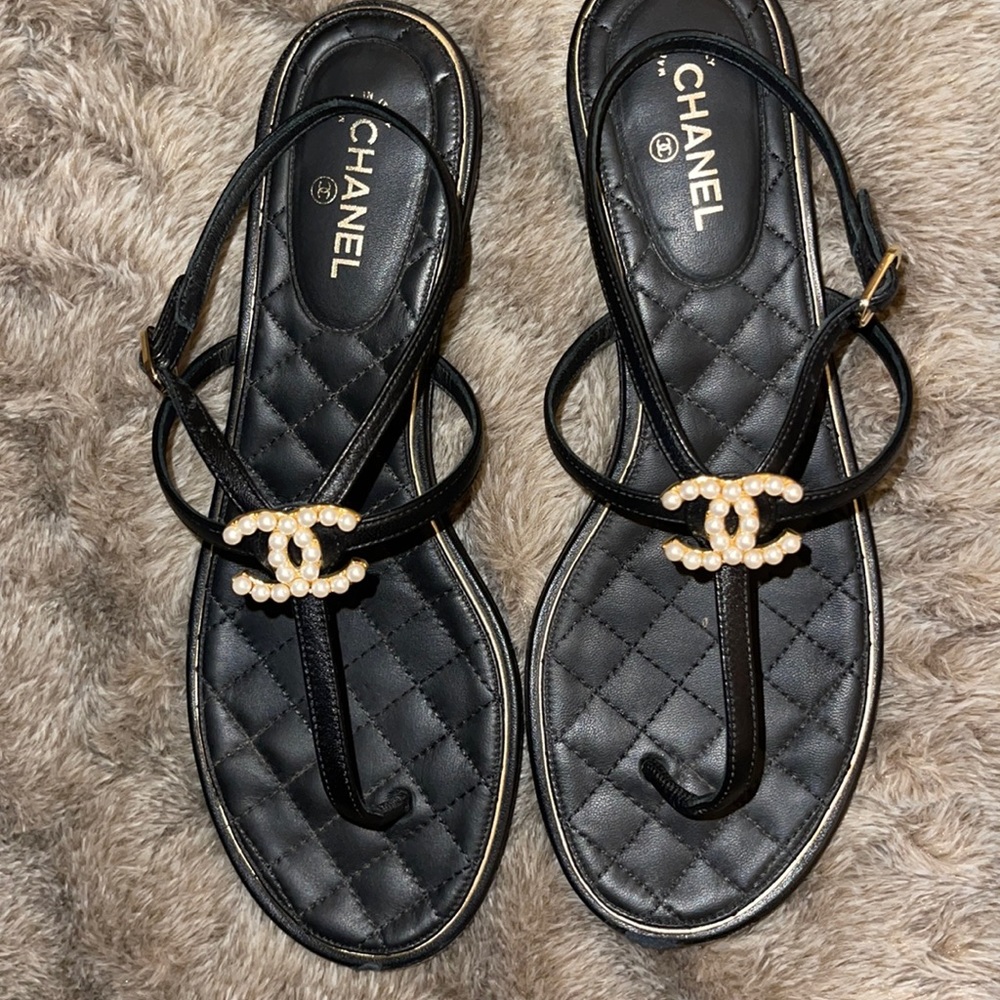 Chanel Pearl Sandals